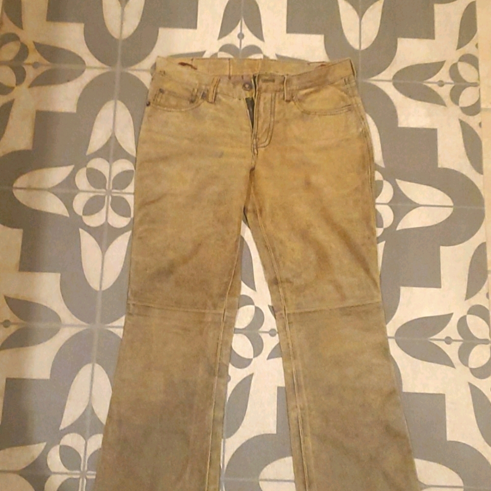 Leather jeans